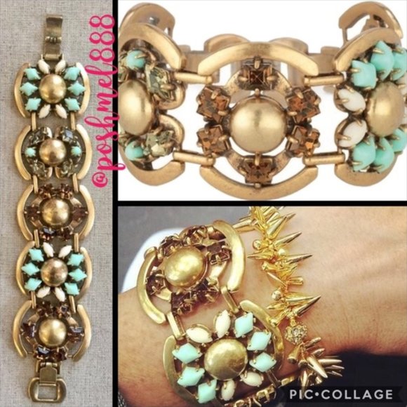 Stella & Dot | Retired Vintage Gold+Turquoise Becca Bracelet - Picture 8 of 9